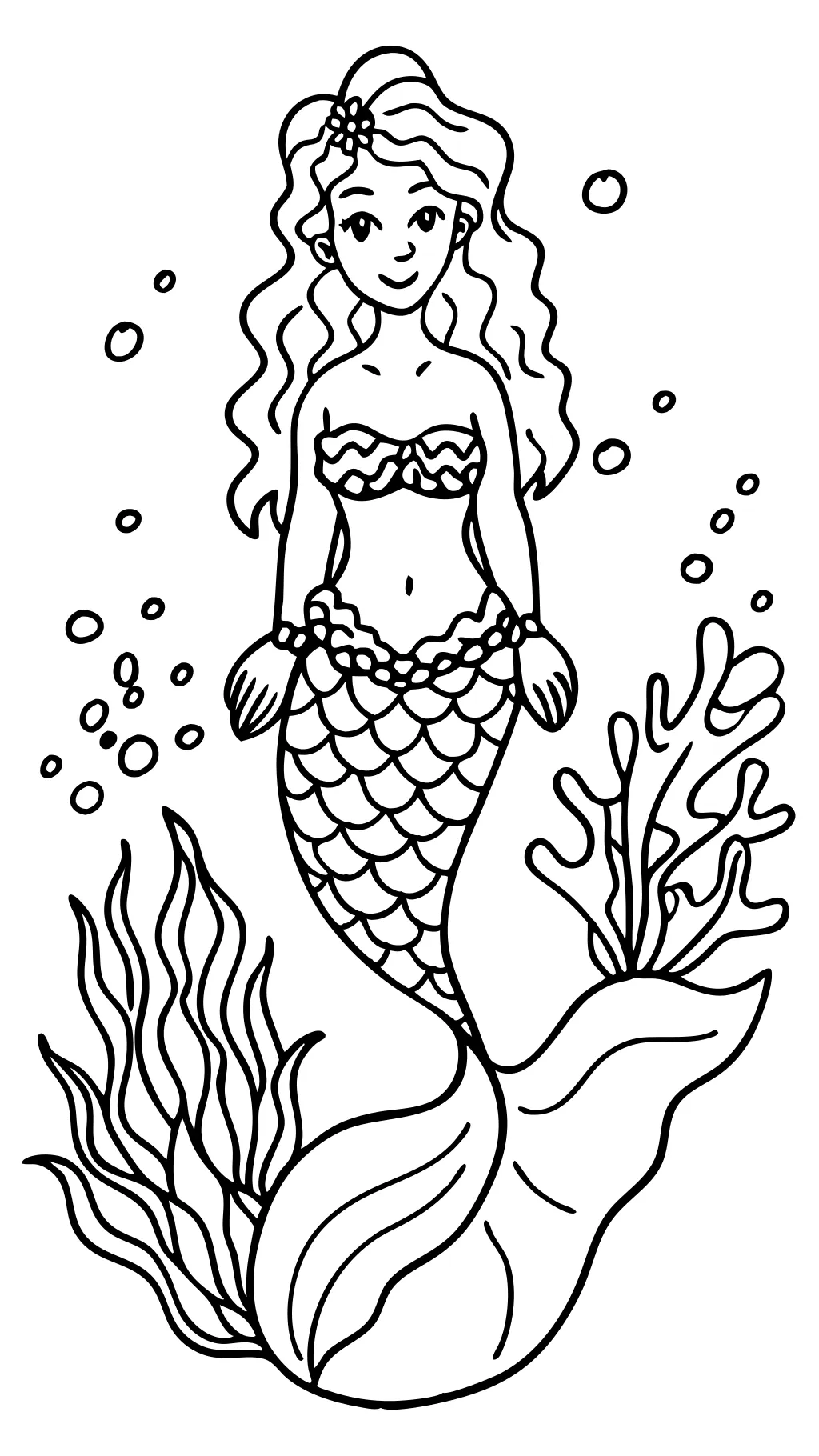 Belle sirène coloriage de sirène réaliste